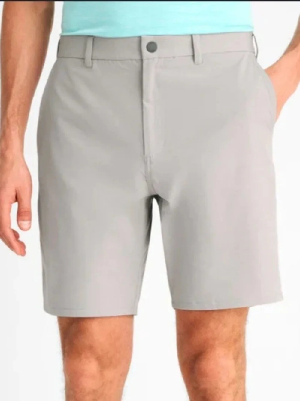 johnnie-O Light Gray Flat Front Shorts